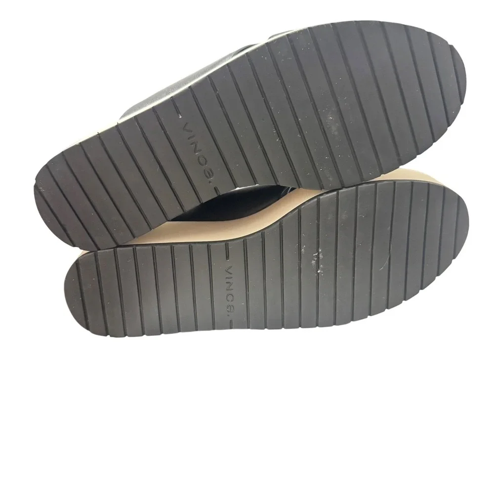 Vince Jenaya‎ Sport Platform Sandal Womens 8 Black Cream Leather